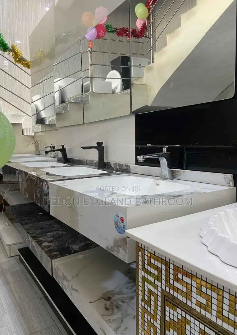 High Quality 60cm Luxury Marble Cabinet With Led Mirror