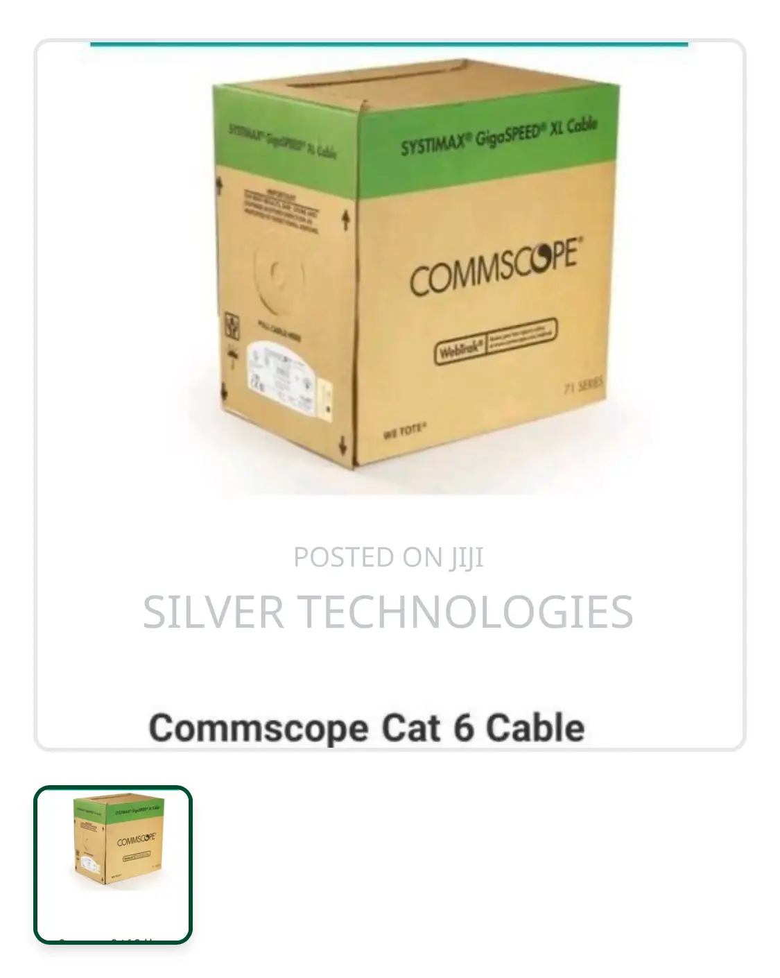 Commscope Cat6 Systimax Gigaspeed Pure Copper Cable