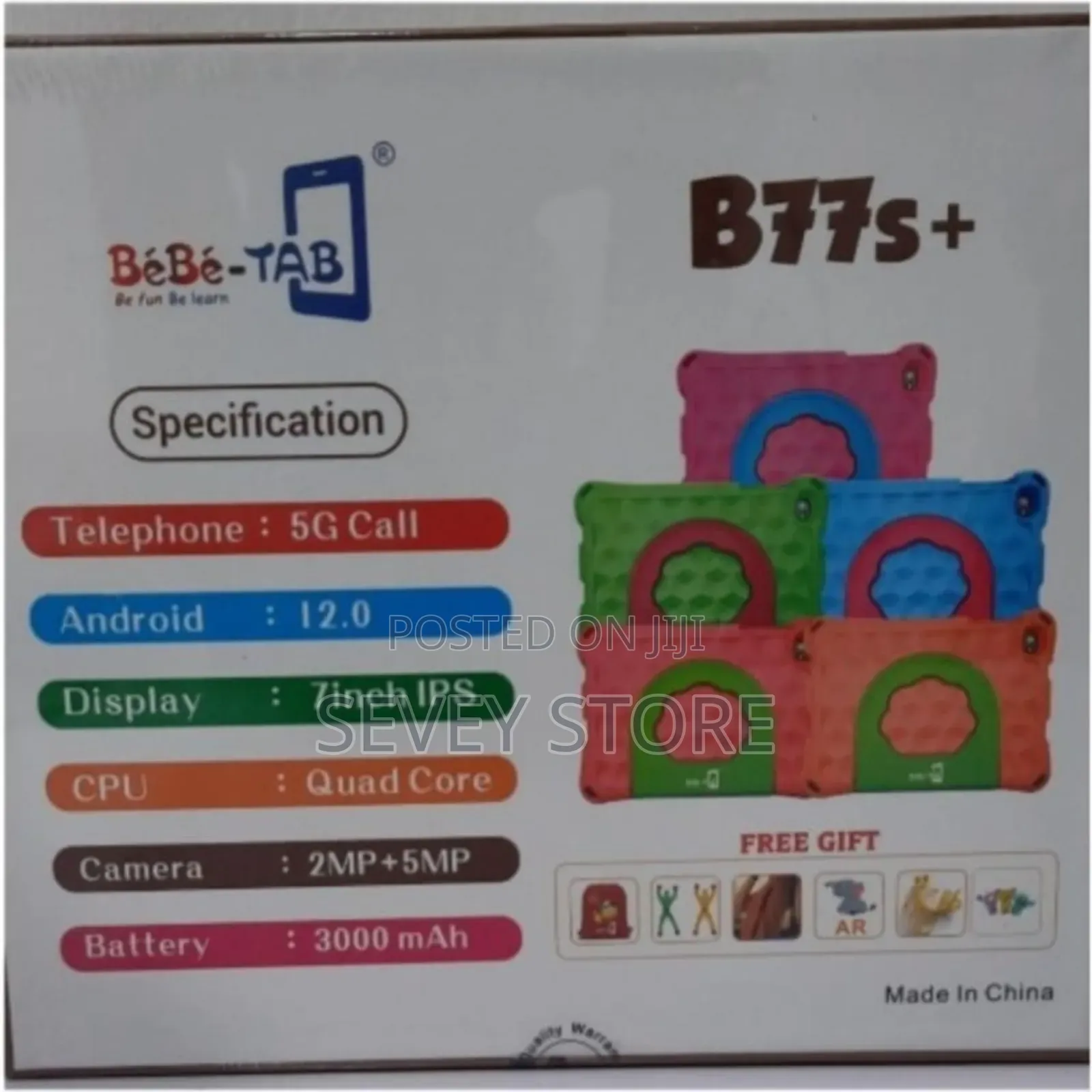 Bebe Tab B77s+ - 256gb Rom - 6gb Ram - 3000mah - Blue