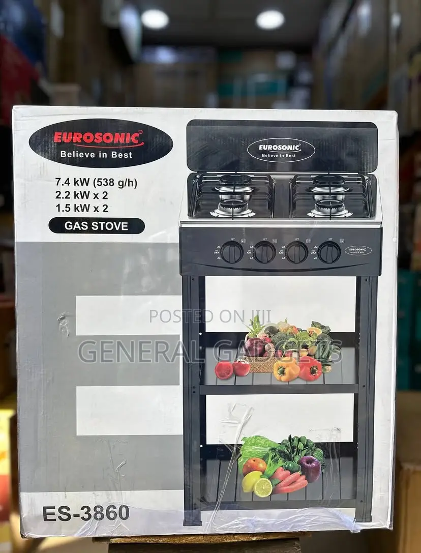 Eurosonic 4 Burner Standing Gas Cooker With Storage Space