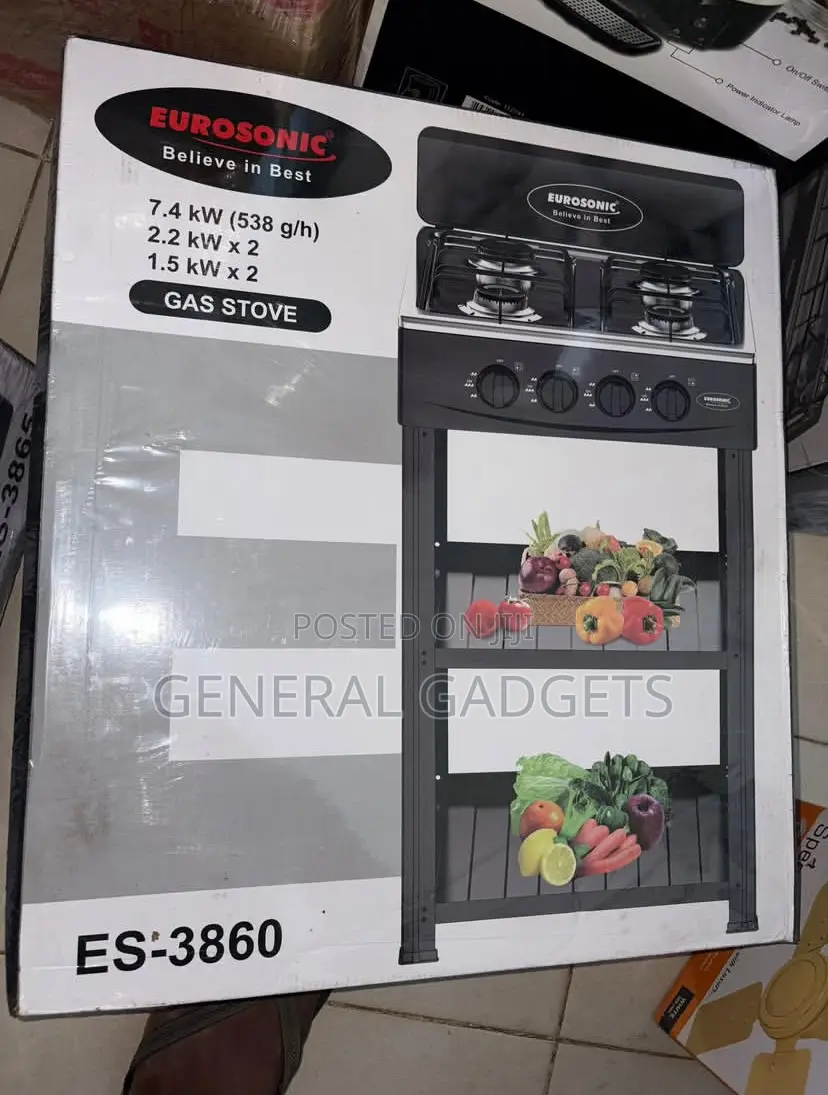 Eurosonic 4 Burner Standing Gas Cooker With Storage Space