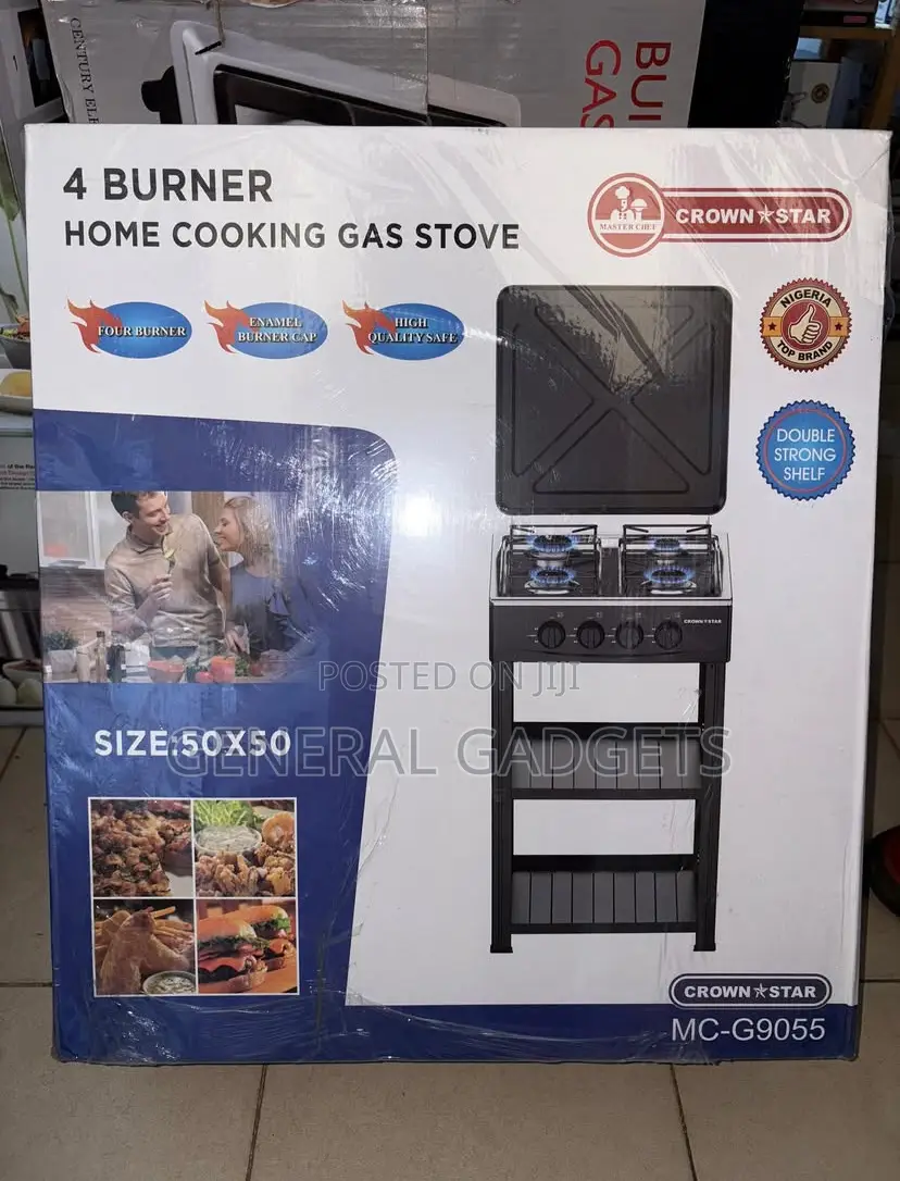 Eurosonic 4 Burner Standing Gas Cooker With Storage Space