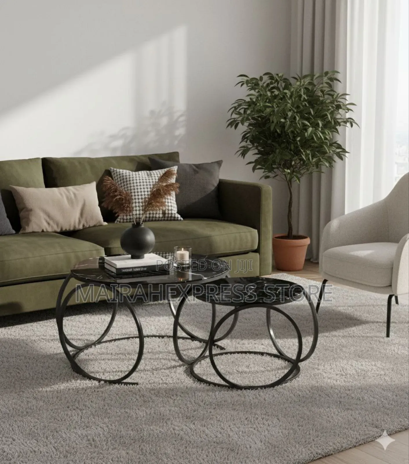 Nordic Glass Twin Table 
(Ts)