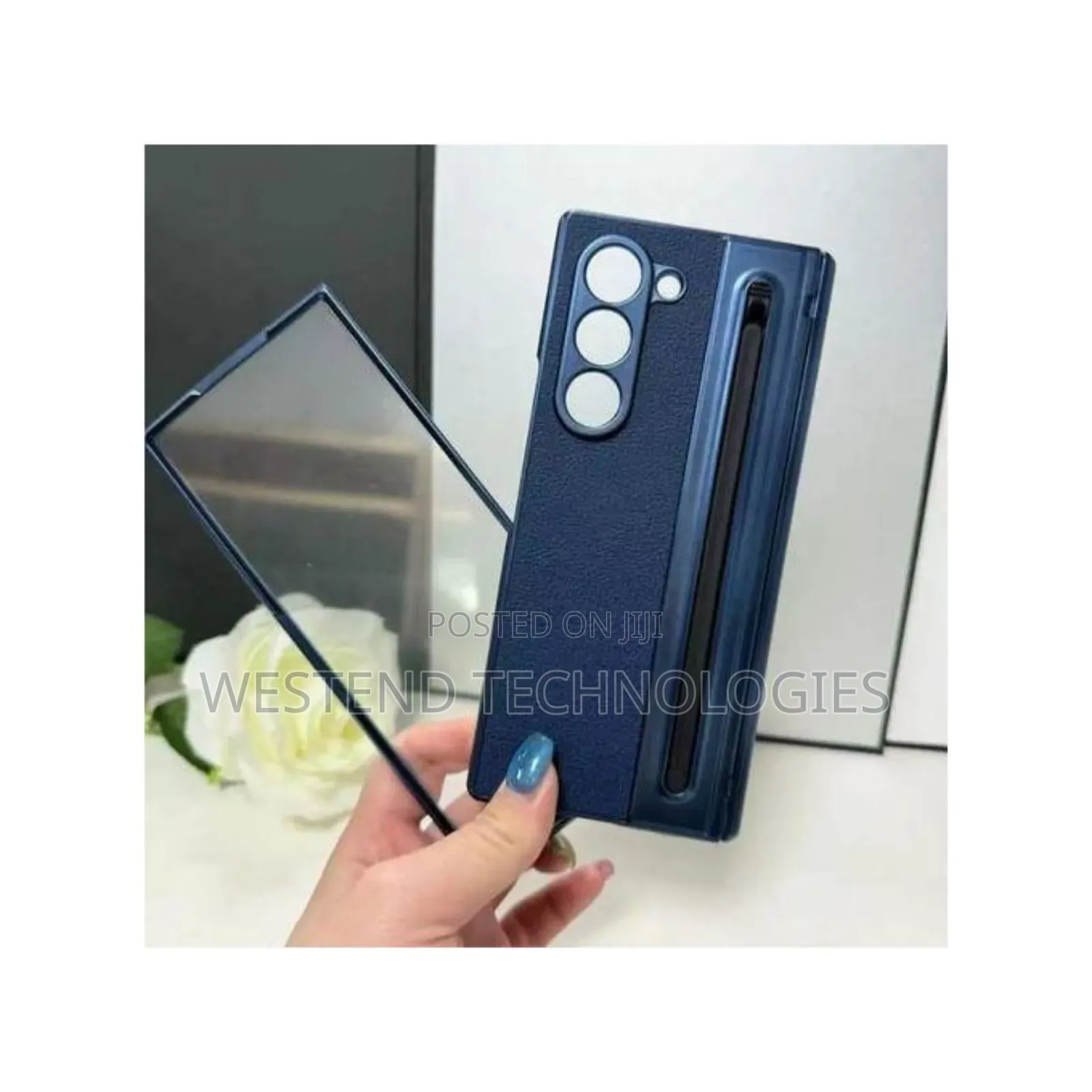 Samsung Galaxy Z Fold 7 Pouch S Pen Case With Tempered Glass