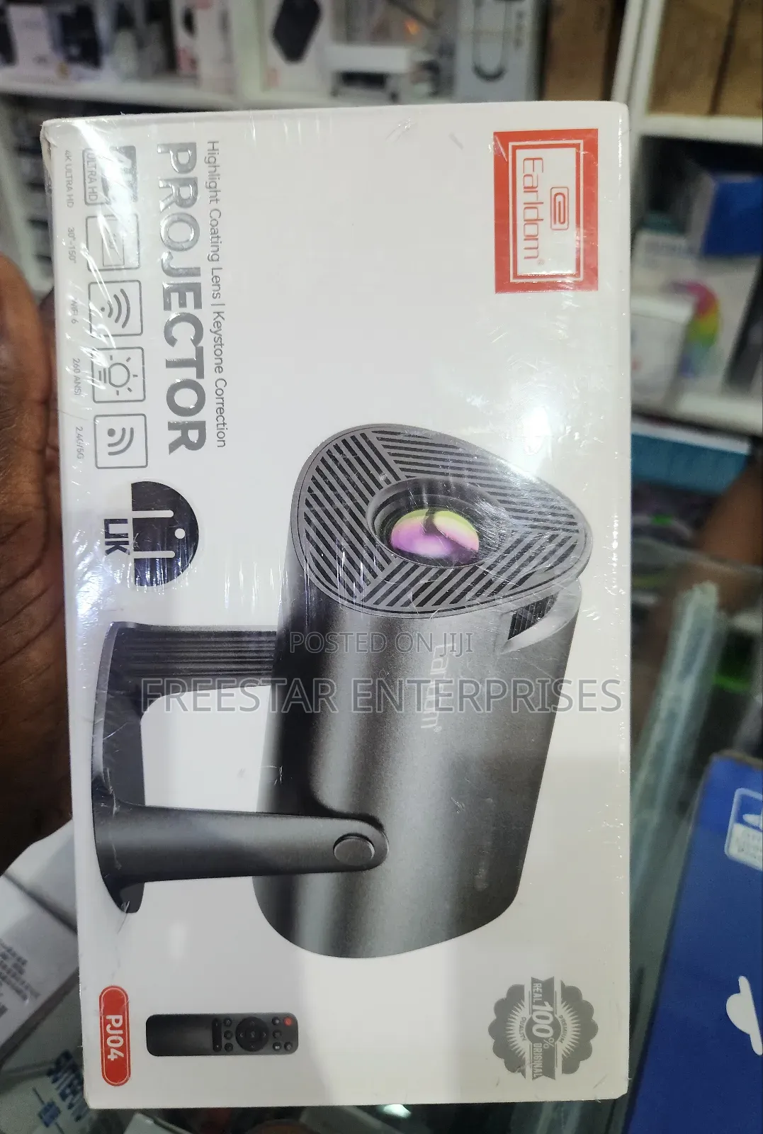 Earldom Projector. Ultra Hd Projector Highlight Coated Lens