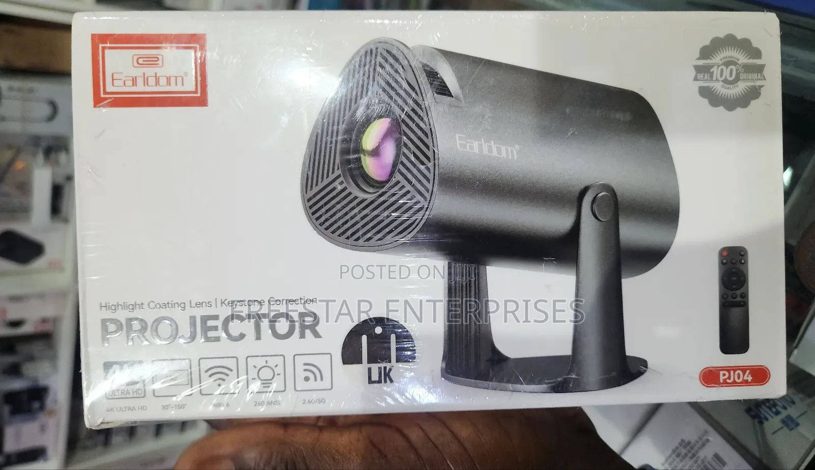 Earldom Projector. Ultra Hd Projector Highlight Coated Lens