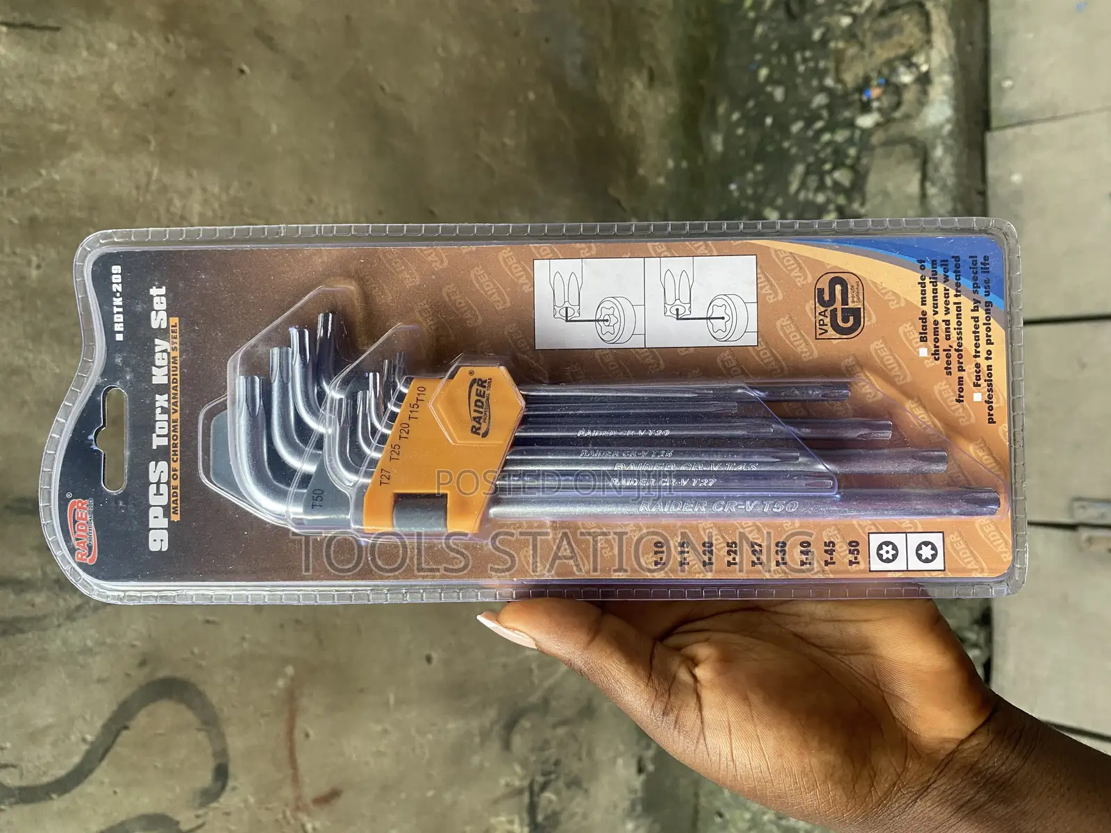 9pcs Torx Allen Key Set