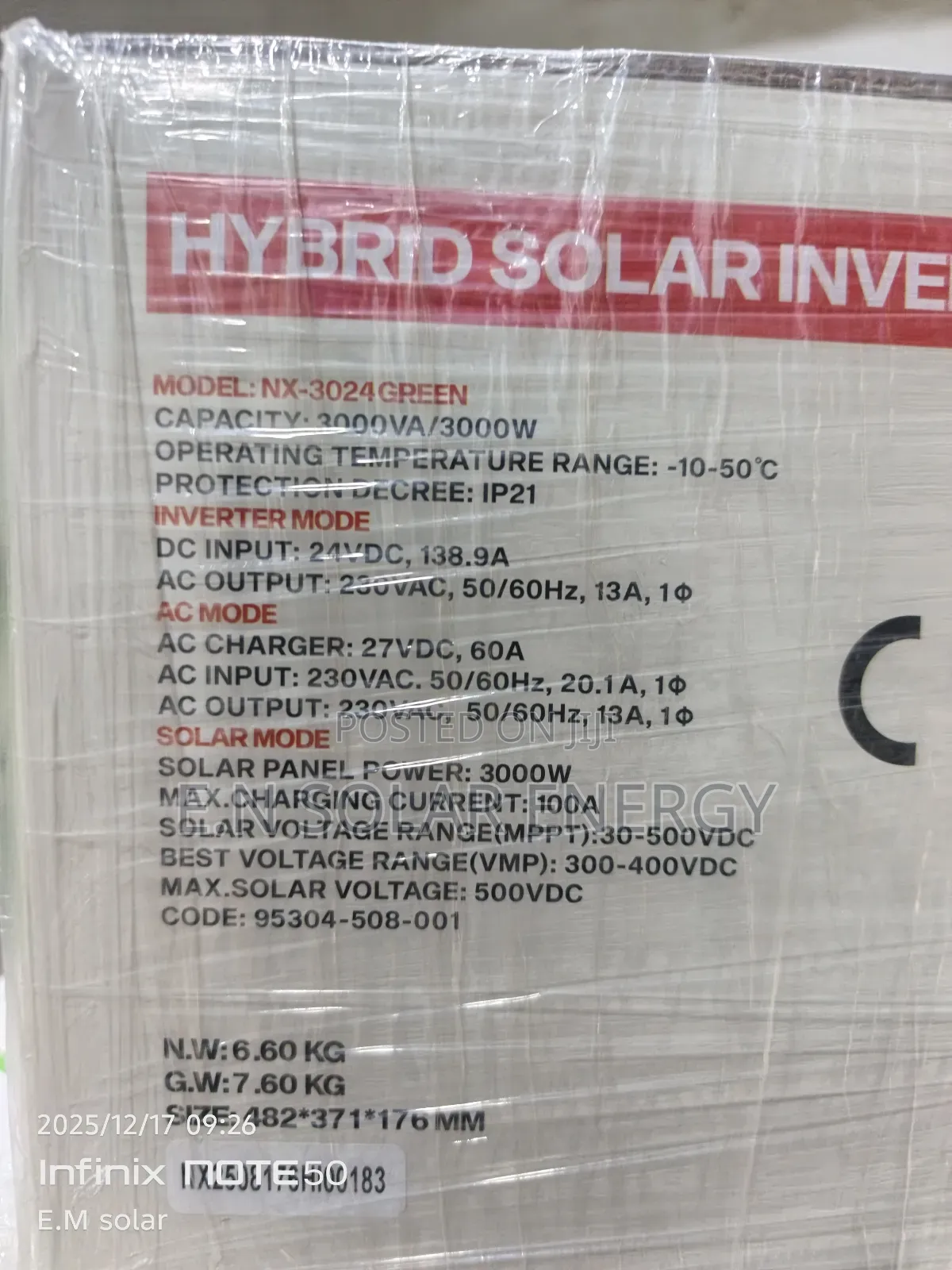 3000kva/24volts Nexus Hybrid (100a Mppt)Inverter Available Now