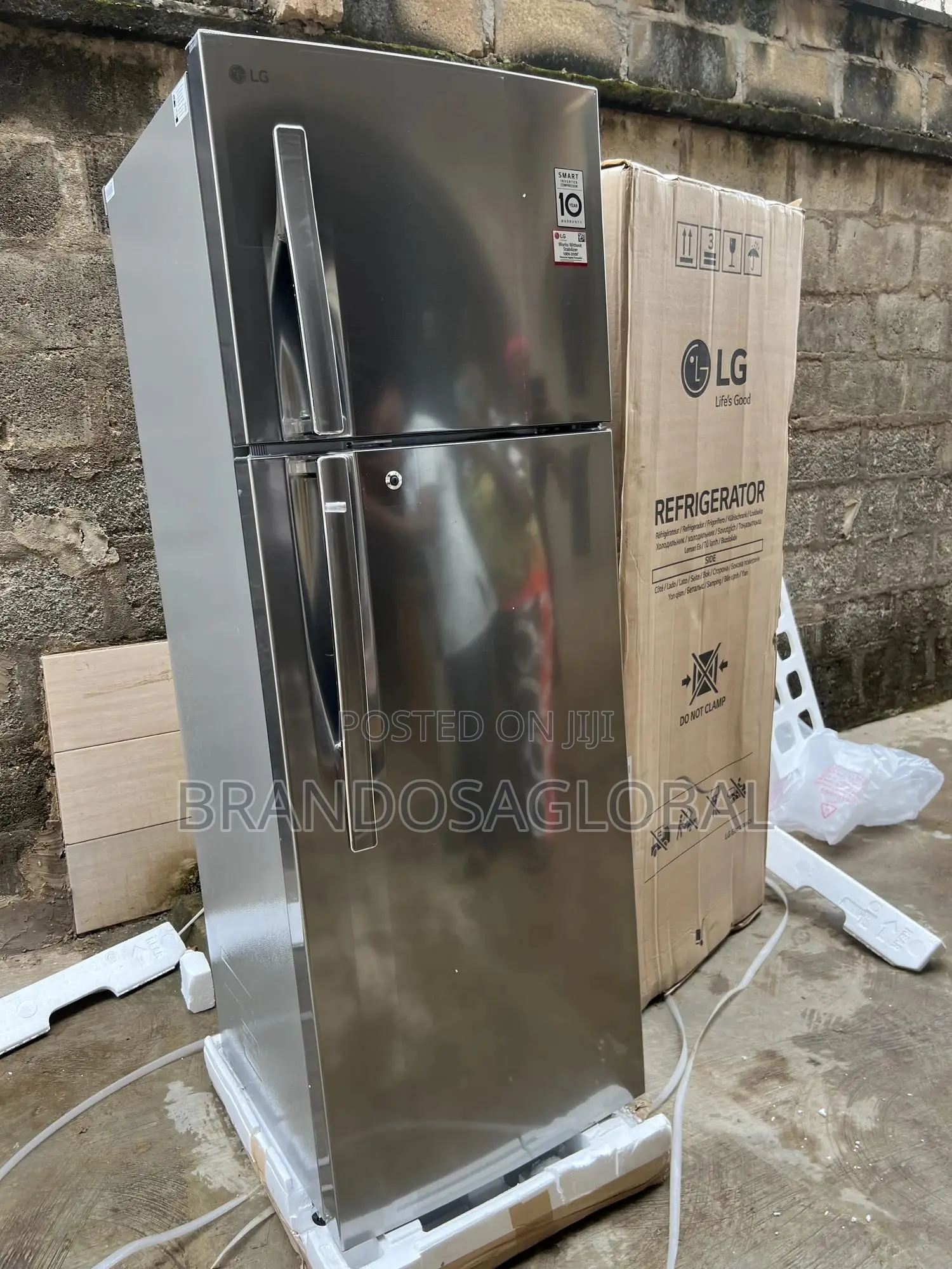 Brand New Lg 308l Double Door Fridge Ref-322rlbn
