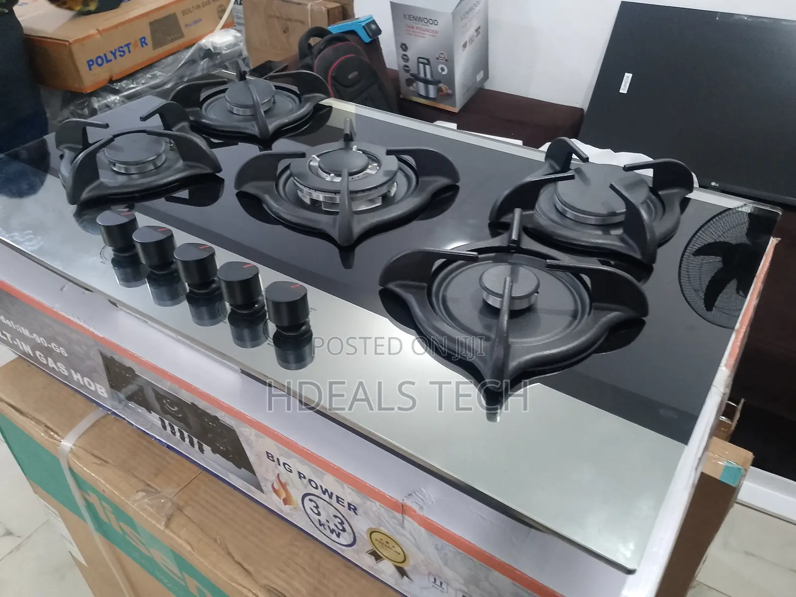 Powerburn Heavy-Duty Image Glass Gas Cooking Hob