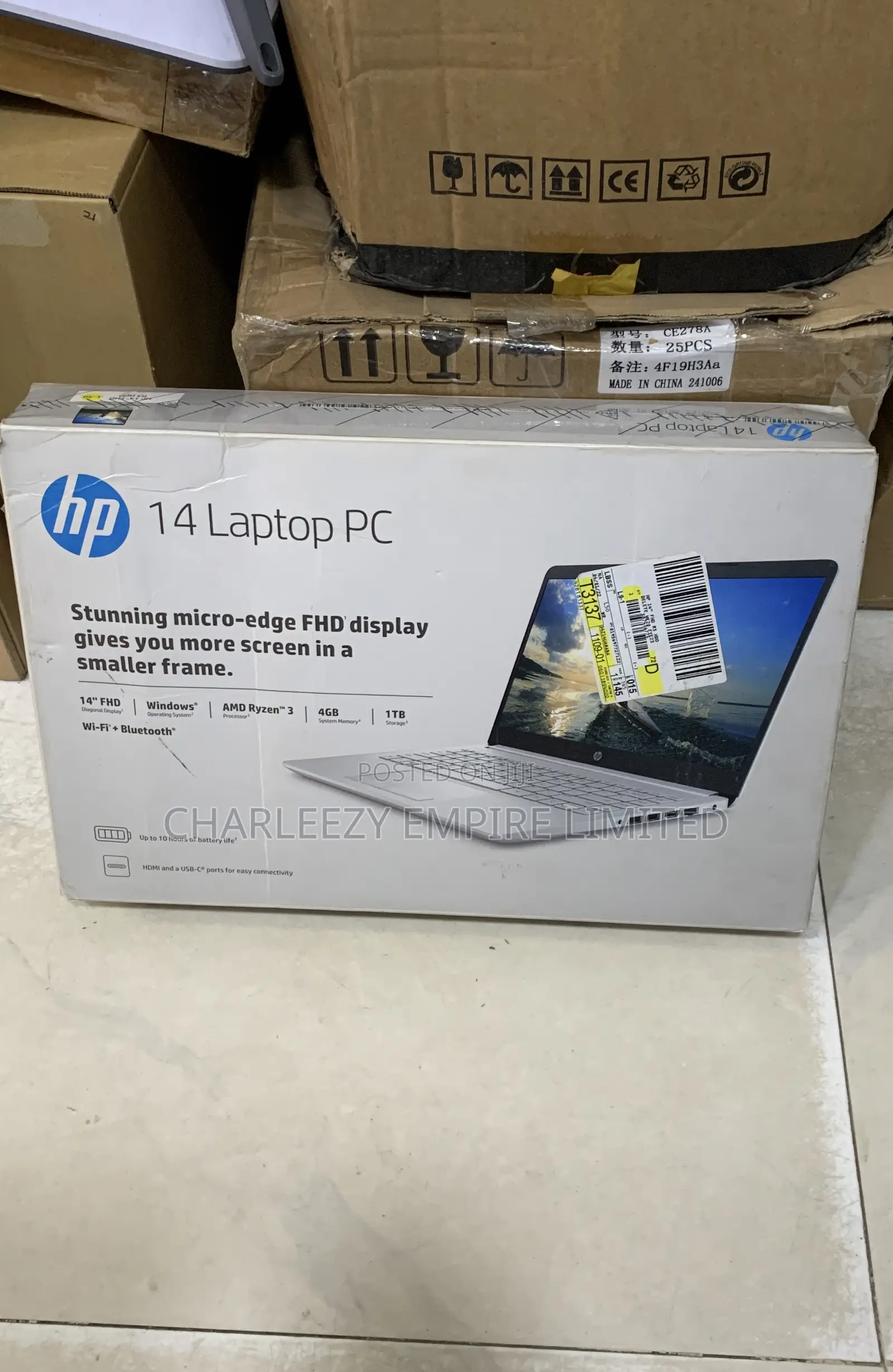 New Laptop HP 14-Dq2031tg 4GB AMD Ryzen 3 SSD 1T