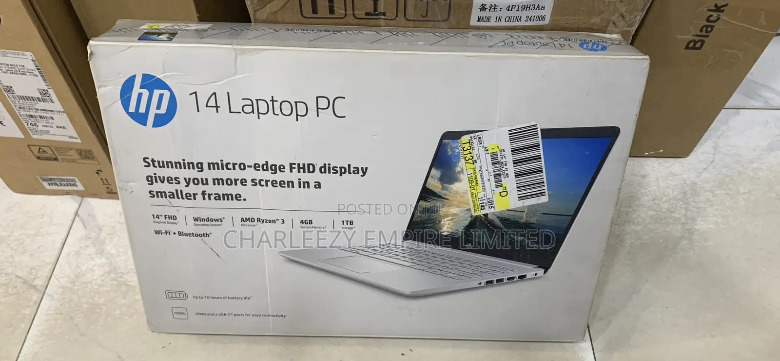 New Laptop HP 14-Dq2031tg 4GB AMD Ryzen 3 SSD 1T