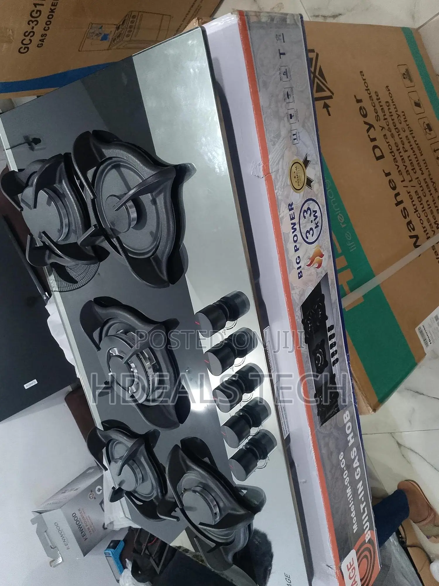 Fusion Flame Modern Image Built-in Glass Gas Hob
