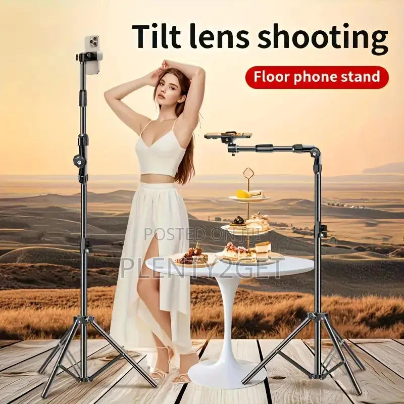 Adjustable 70-Inch Metal Floor Tripod! Suitable for Mobile Phones, Tel