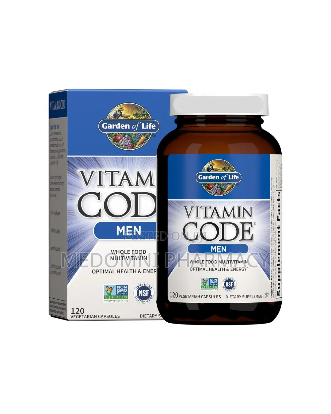 Garden of Life Vitamin Code Men Raw Whole Food Multivitamin - 120 Caps