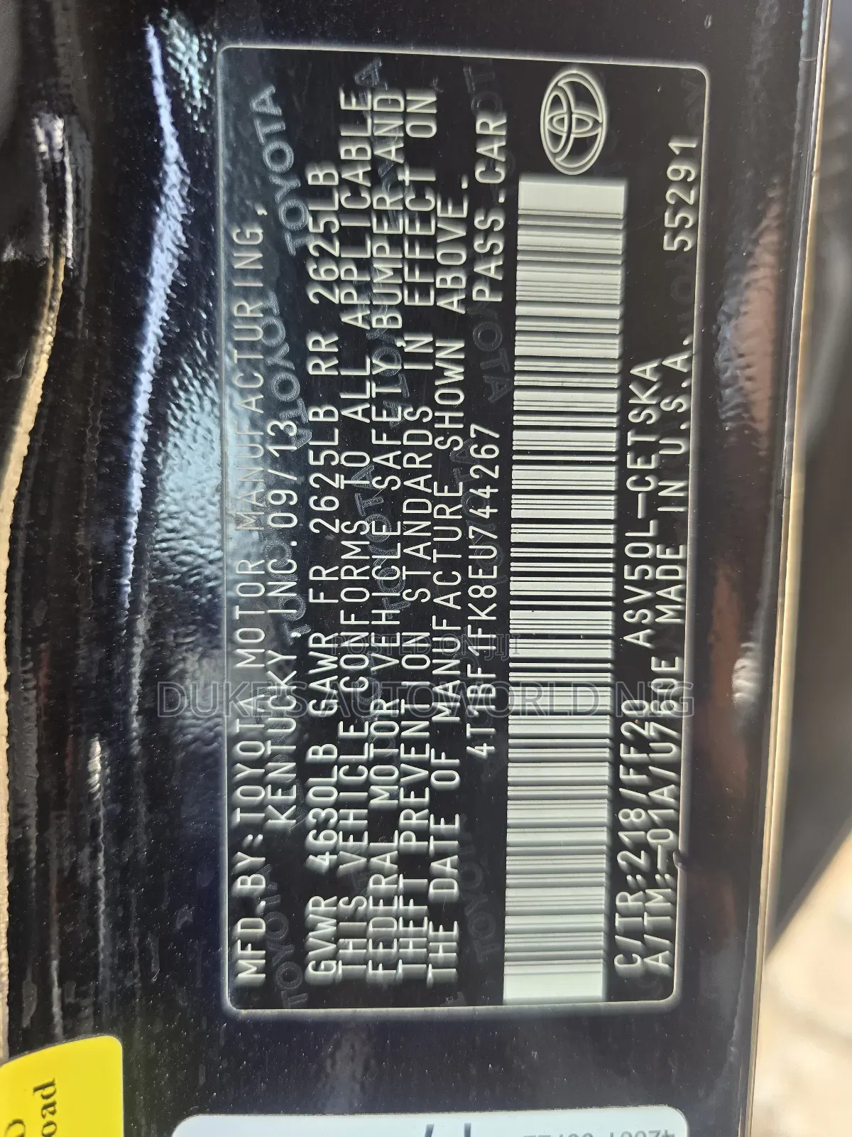 Toyota Camry SE 4dr Sedan (2.5L 4cyl 6A) 2014 Black