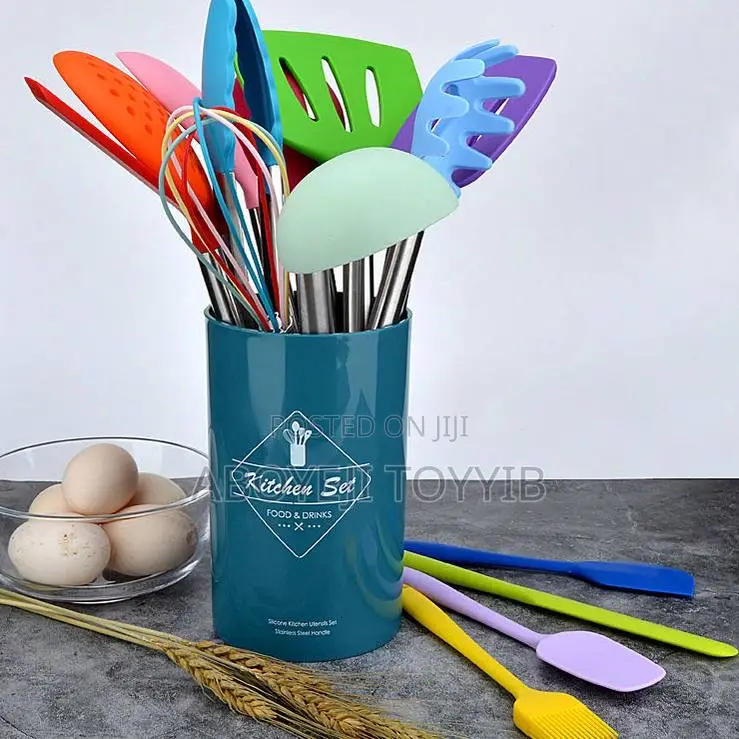 14pcs Silicon Multicolor Spoon Set