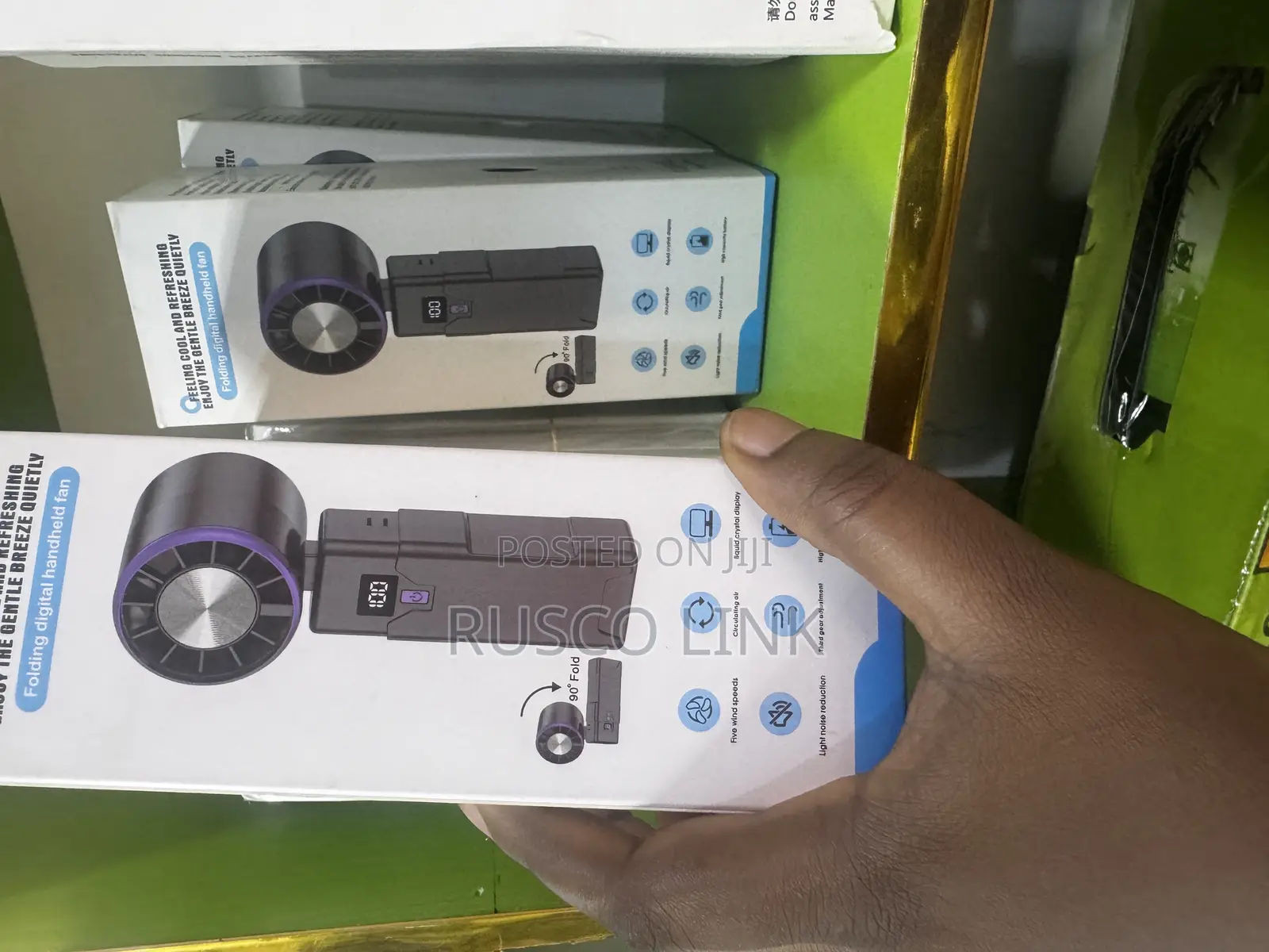 Folding Digital Cooling Hand Fan