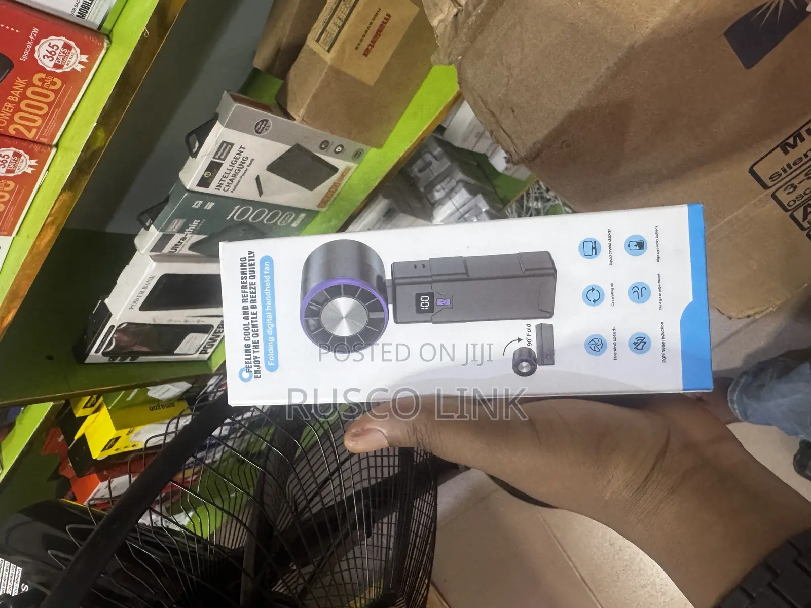 Folding Digital Cooling Hand Fan