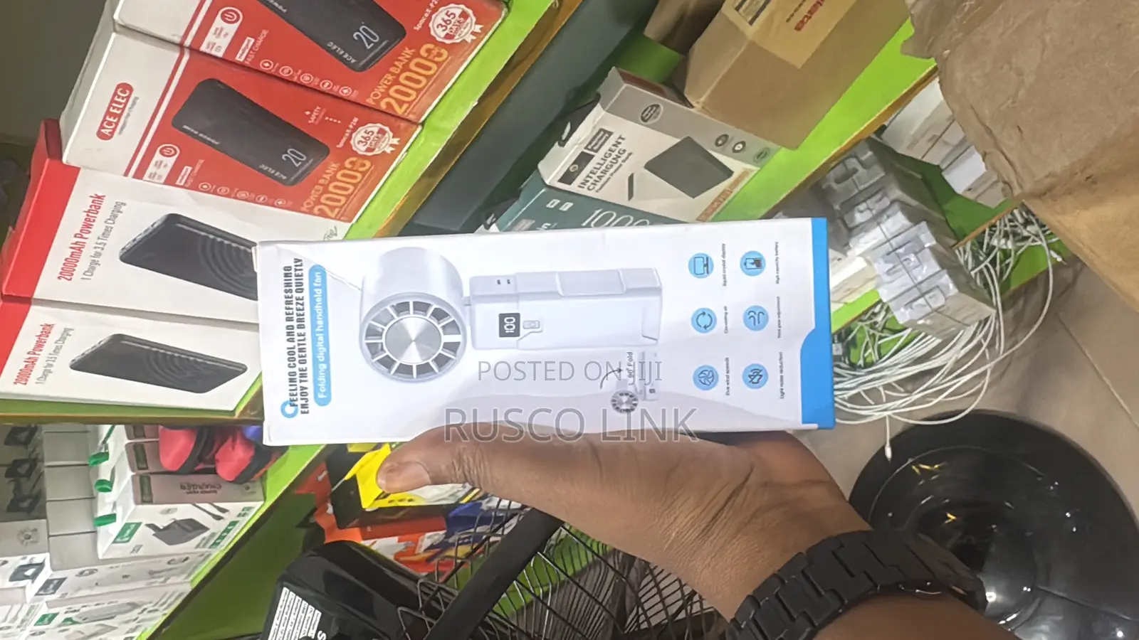 Folding Digital Cooling Hand Fan