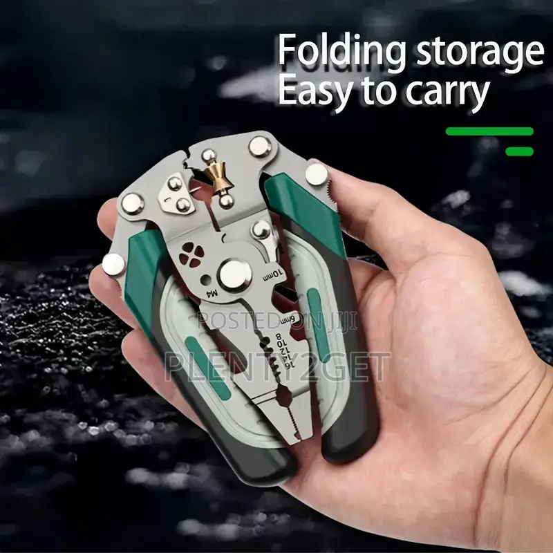 Versatile Electrician's Wire Stripper - Foldable, Multi-Function Tool