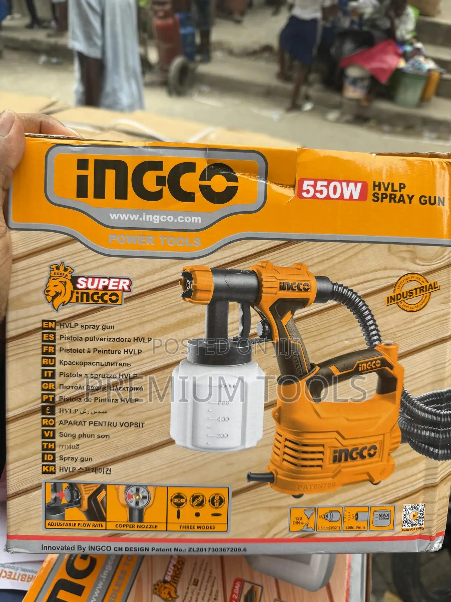 Ingco 550w HVLP (High Volume Low Pressure) Electric Paint Spray Gun