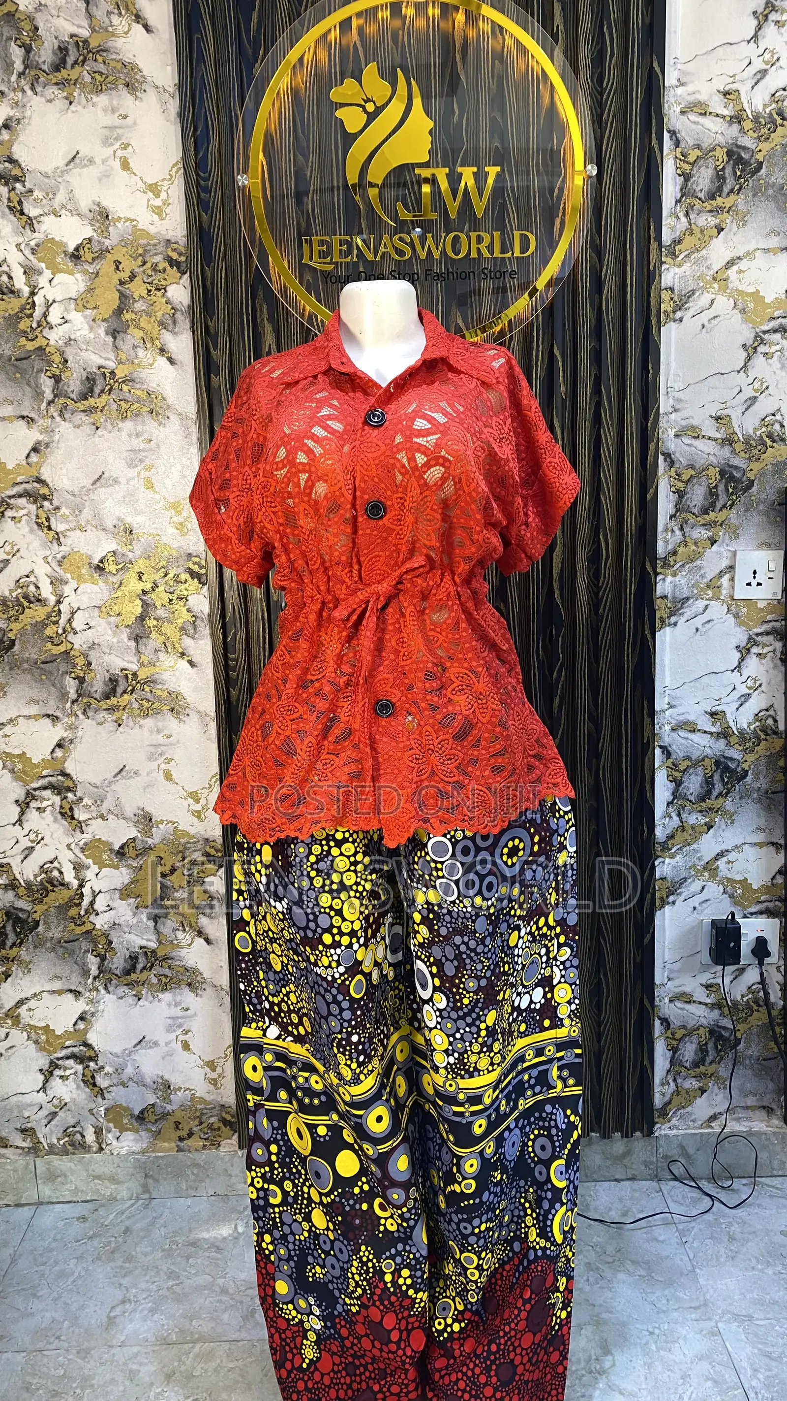 Net Top and Ankara Trouser