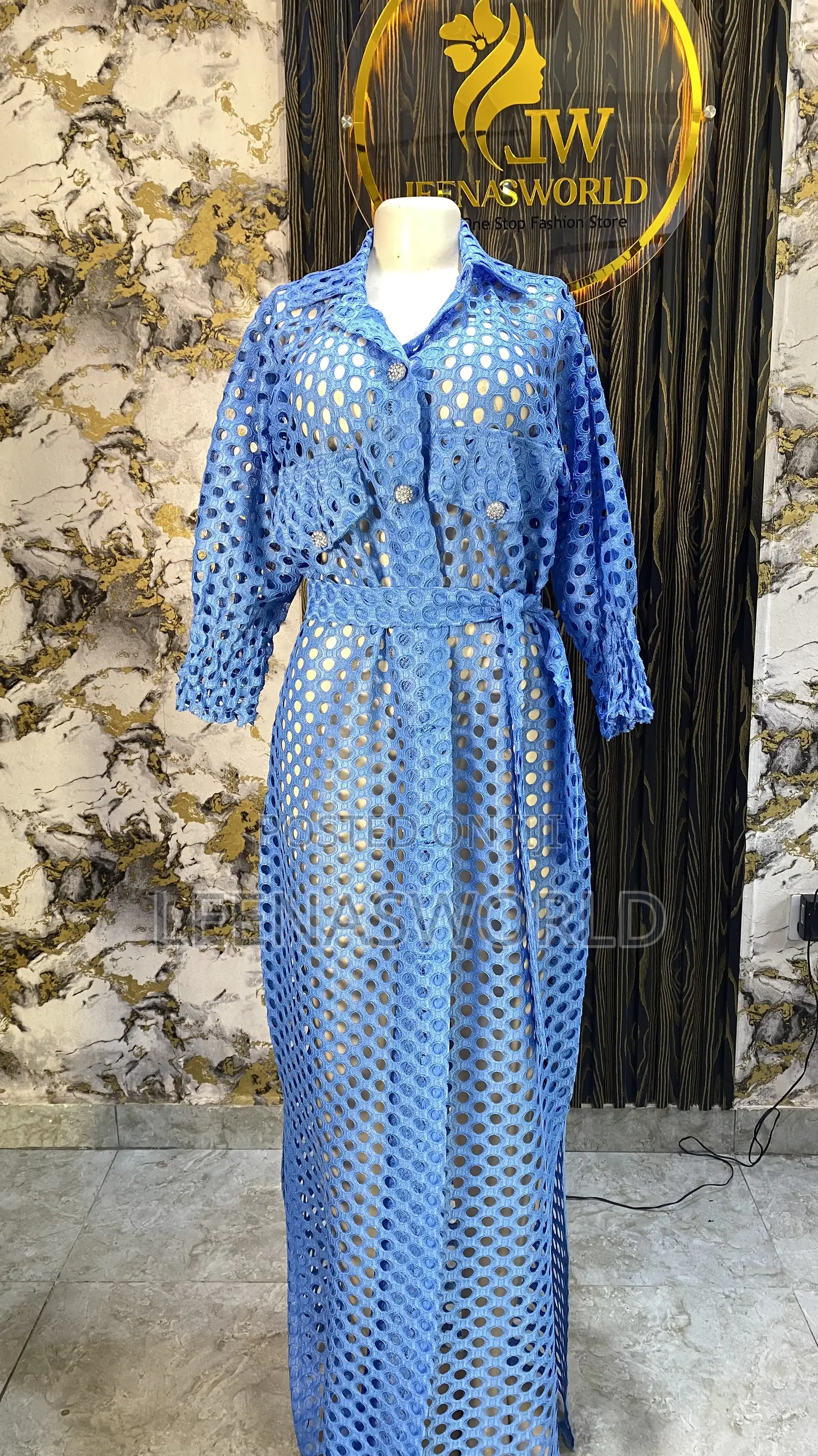 Blue Net Kimon/ Gown