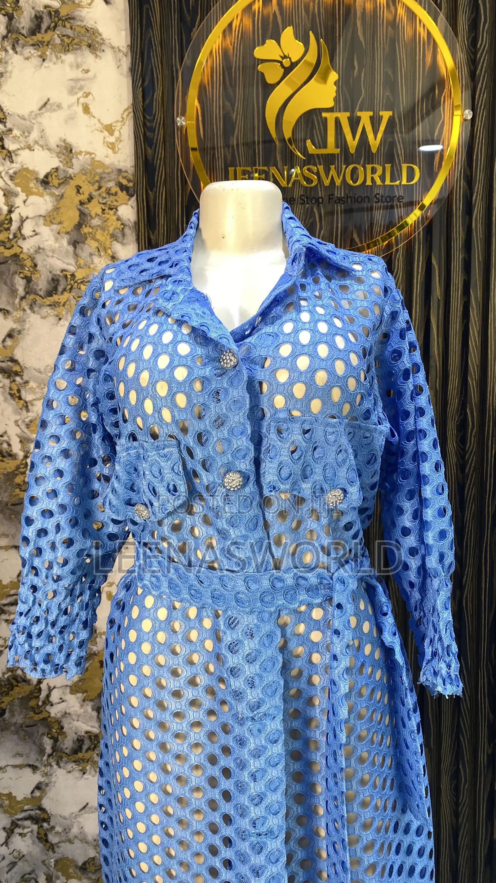 Blue Net Kimon/ Gown