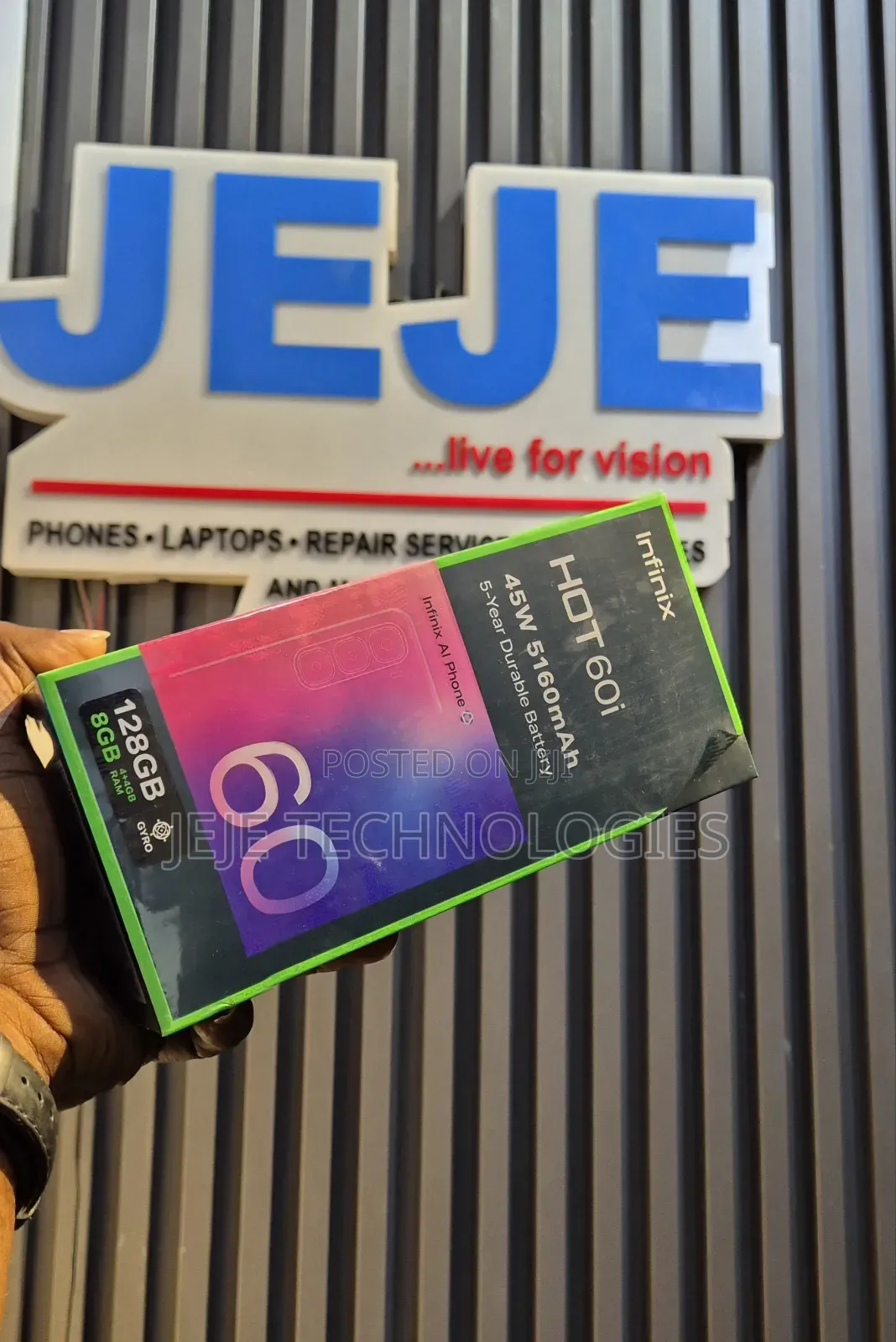 New Infinix Hot 60i 128 GB Black