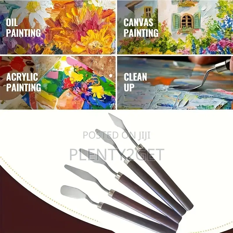 7pcs Set of Stainless Steel Palette Knives - Ideal for Oil Painting