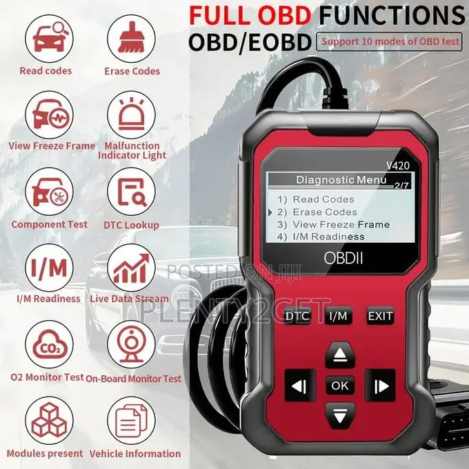 Obdii Diagnostic Tool for Cars: Code Reader Engine Fault Scanner