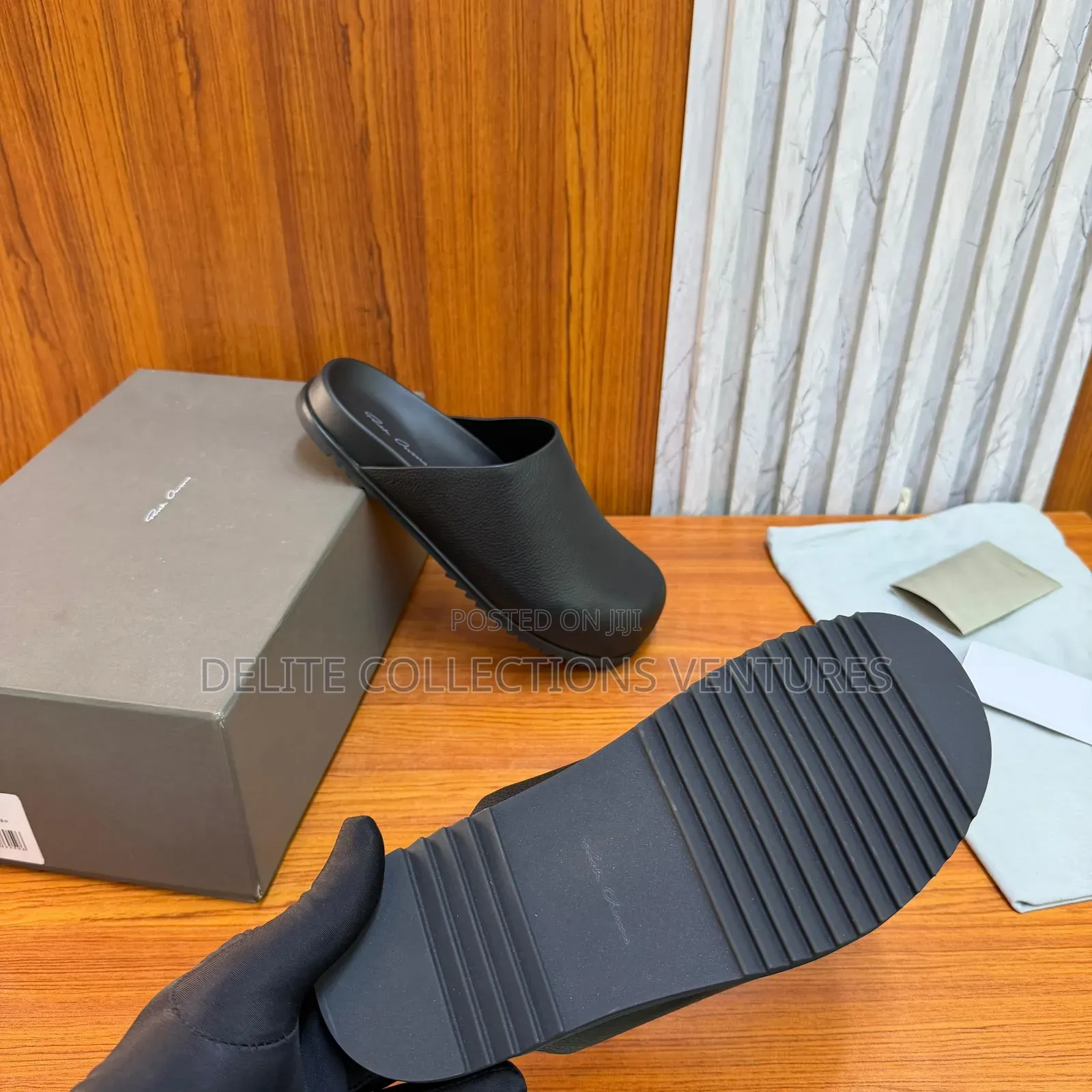 Luxury Update  
Rick Owens Leather Granola Mules.