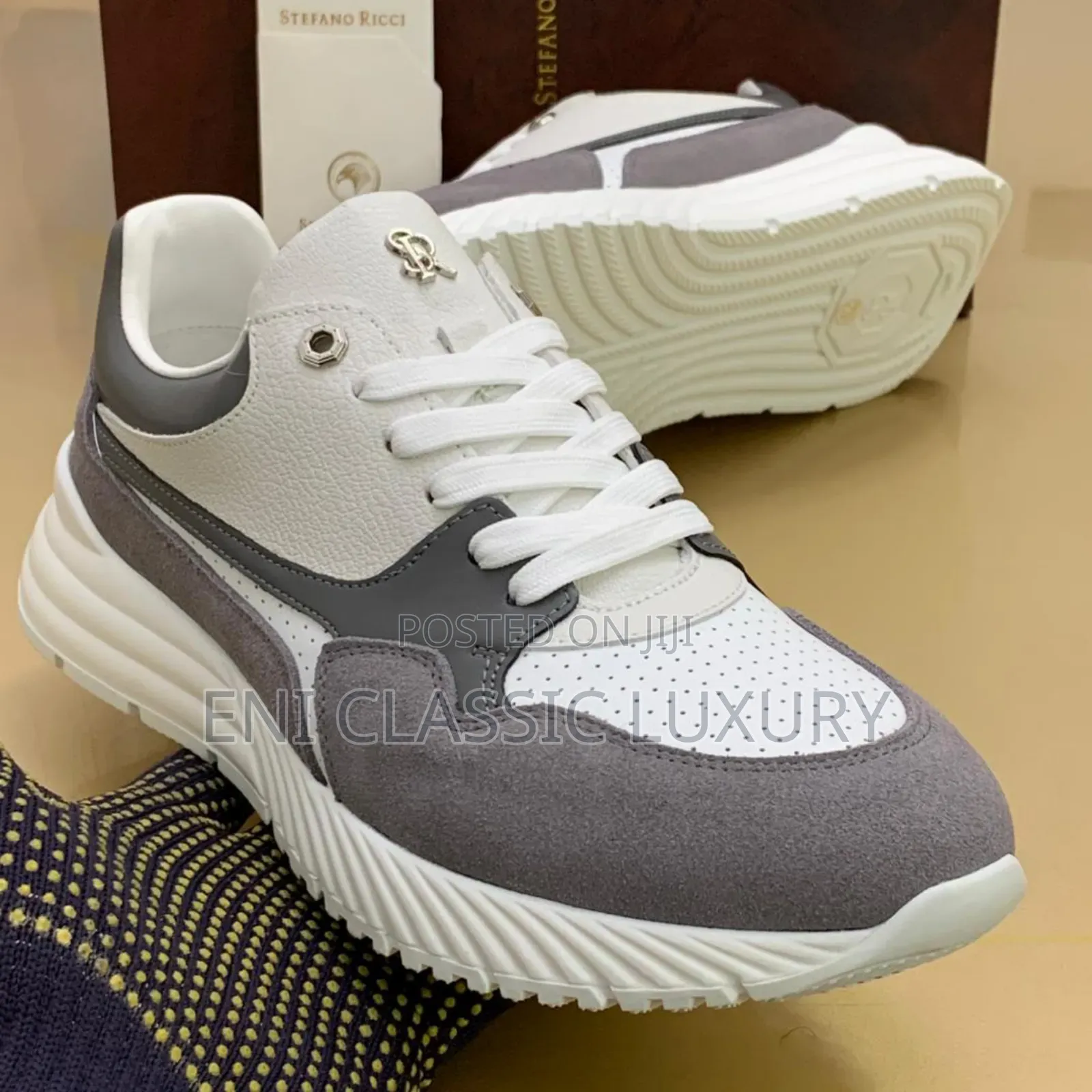 High Quality Luxury Men's Sneakers Stefano Ricci  Well Banded Package