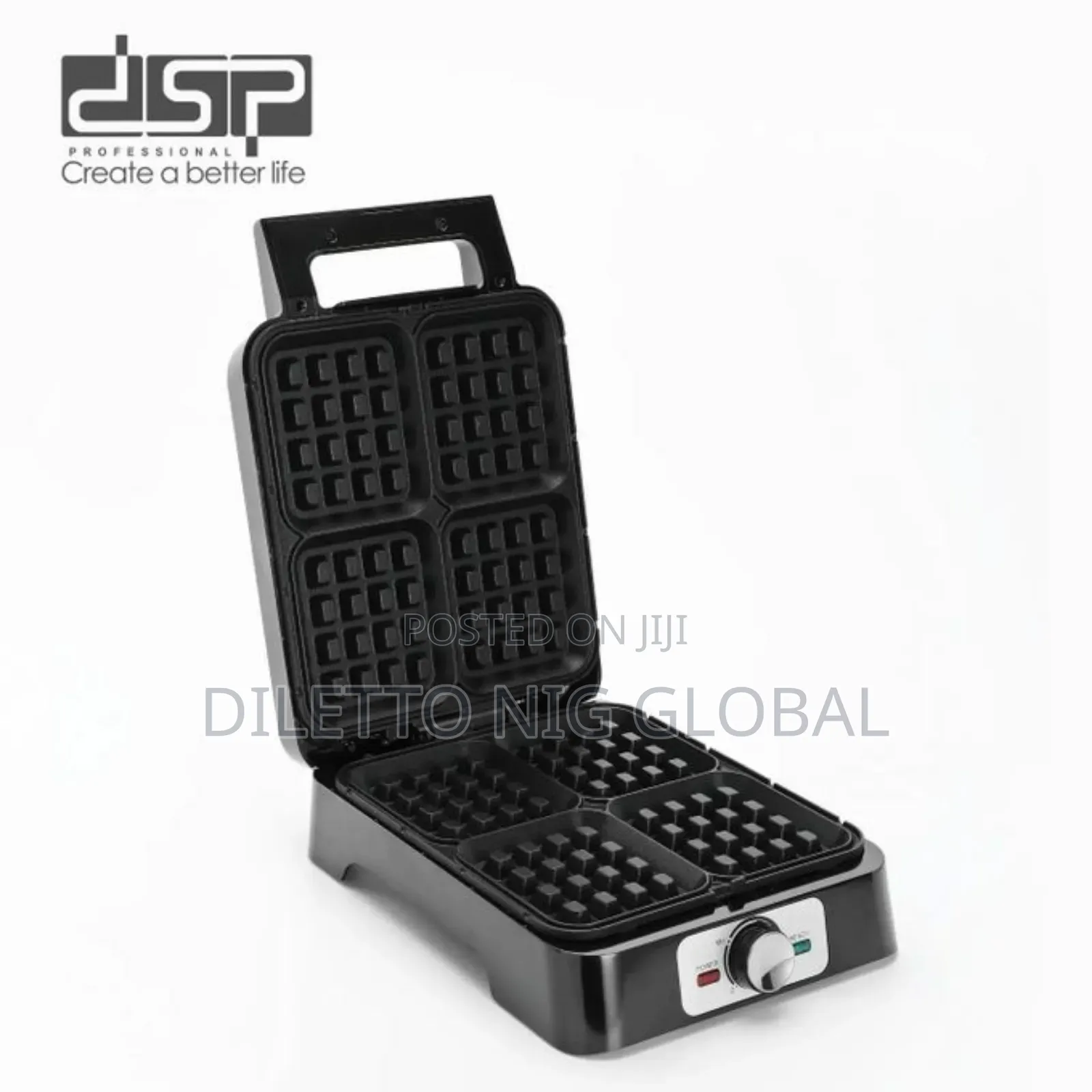 DSP 4 Slice Waffle Maker/Nonstick Coating/Overheat Protection