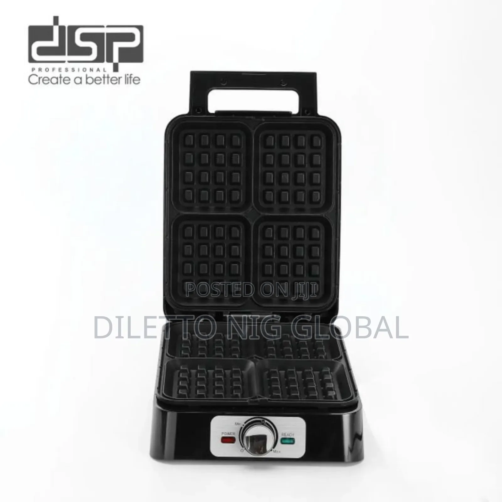 DSP 4 Slice Waffle Maker/Nonstick Coating/Overheat Protection