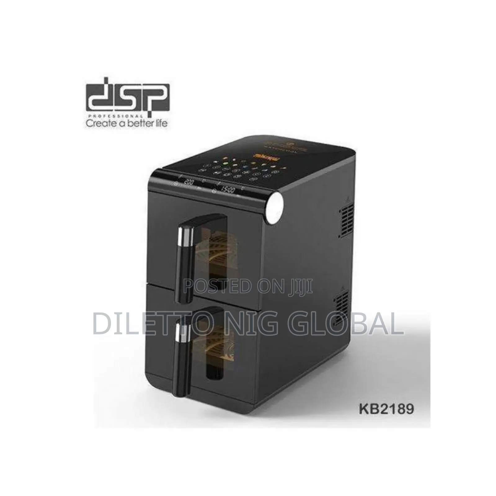 DSP 6 + 6 Dual Basket Stack 12l Air Fryer 1700w-Black