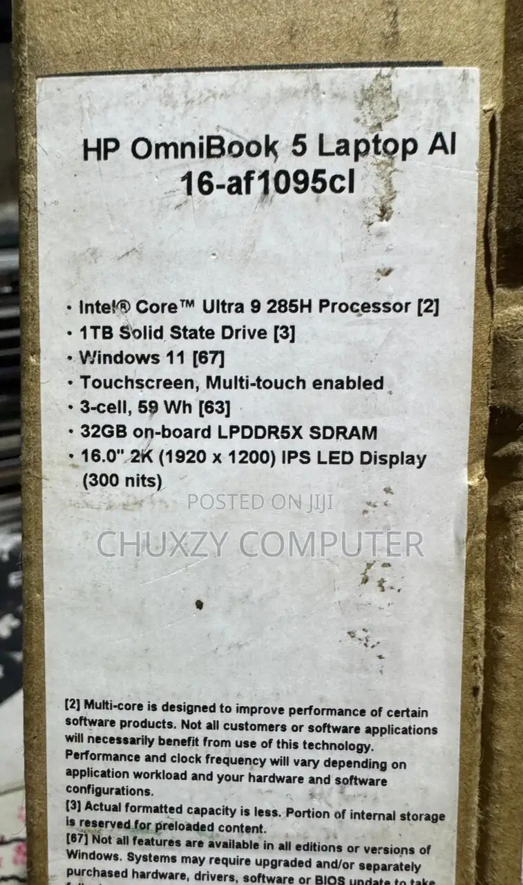 New Laptop HP OmniBook 5 16" 32GB Intel Core Ultra 9 SSD 1T
