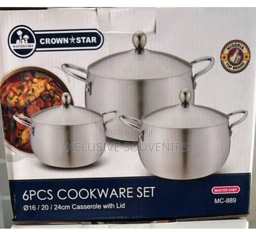 Crown*Star Stainless Steel 6pcs Cookware Set