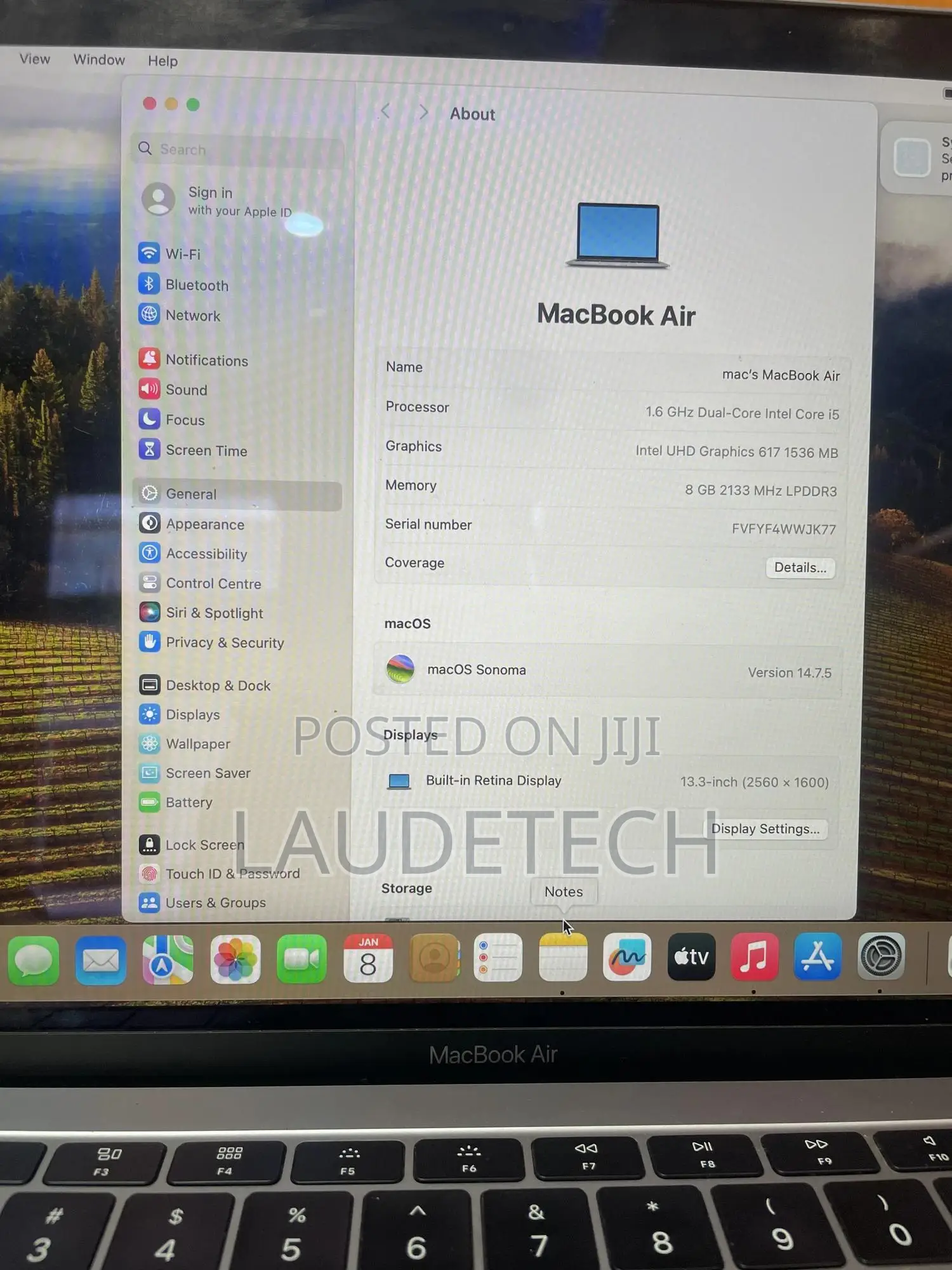 Laptop Apple MacBook Air 2018 8GB Intel Core I5 SSD 128GB