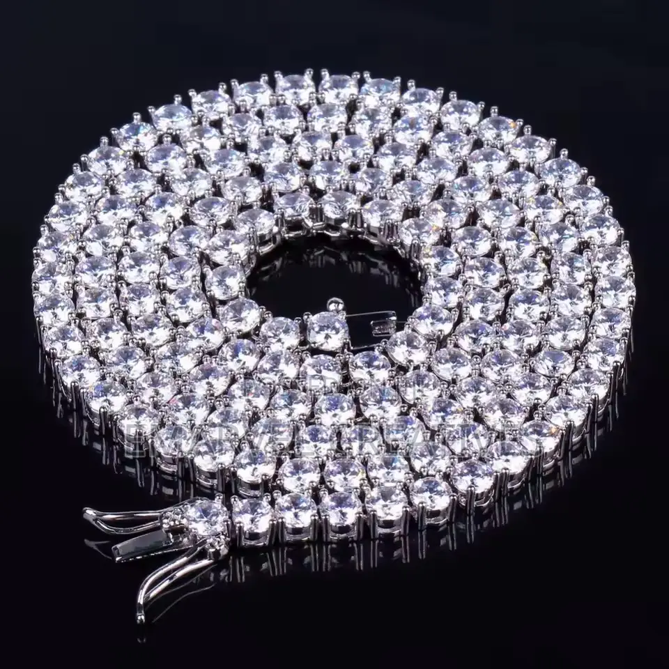 5mm Zirconia Tennis Necklace Chain