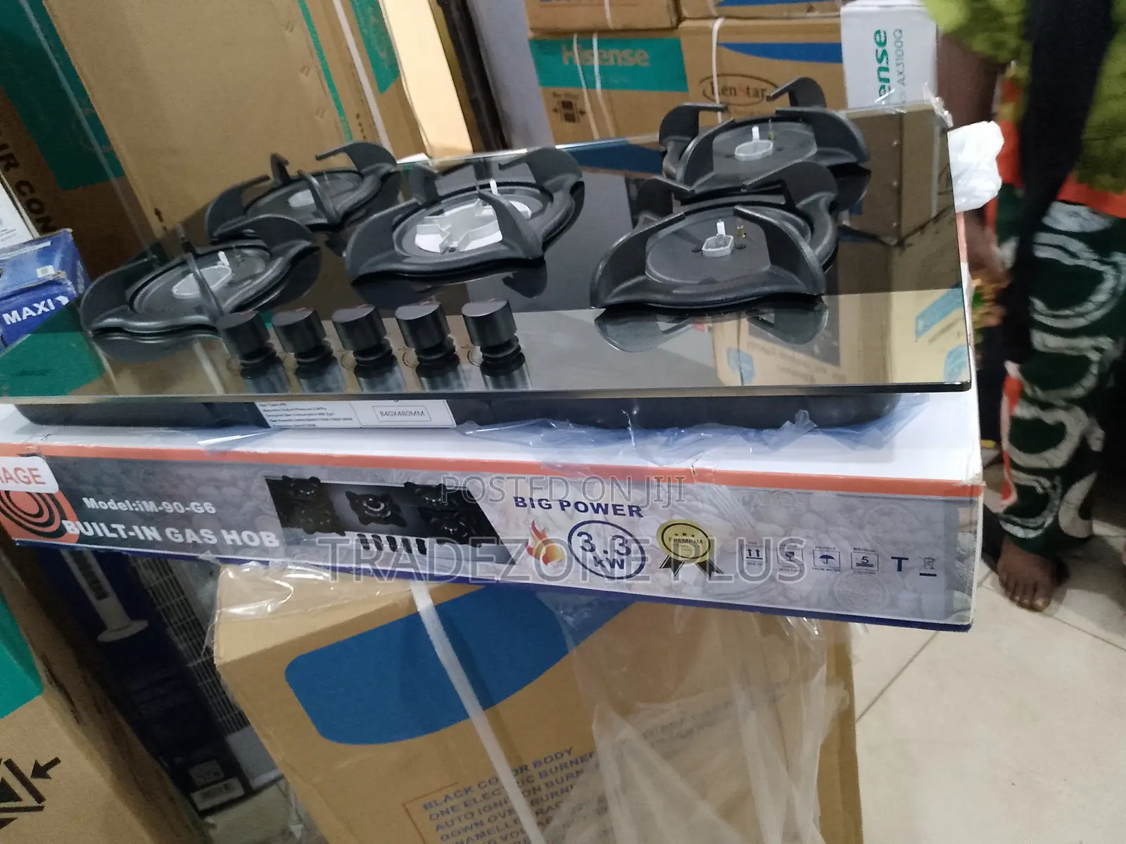 90 Cmx60cm Image Gas Hob With Front Control and Five Burner