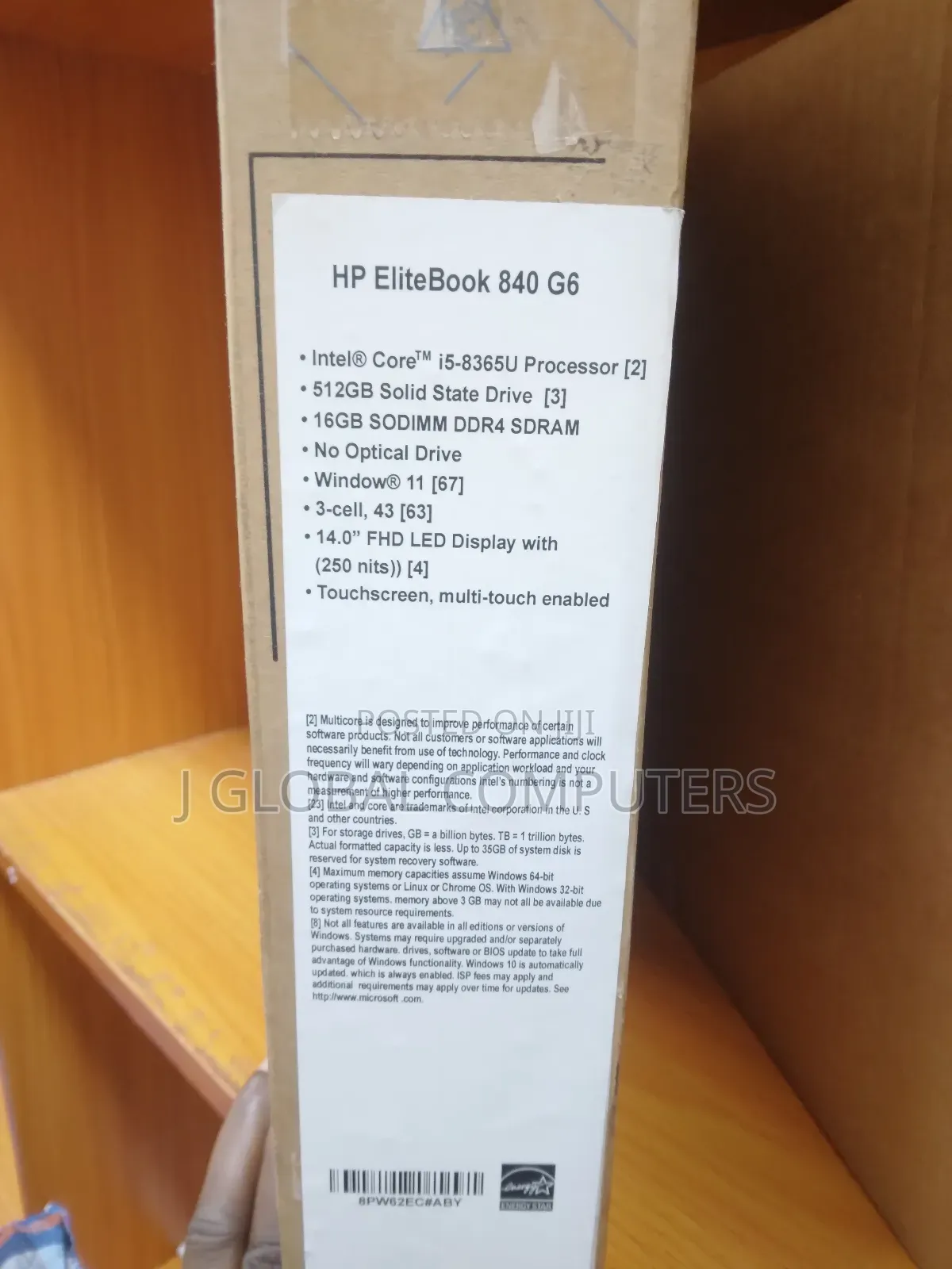 New Laptop HP EliteBook 840 G6 8GB Intel Core I5 SSD 256GB