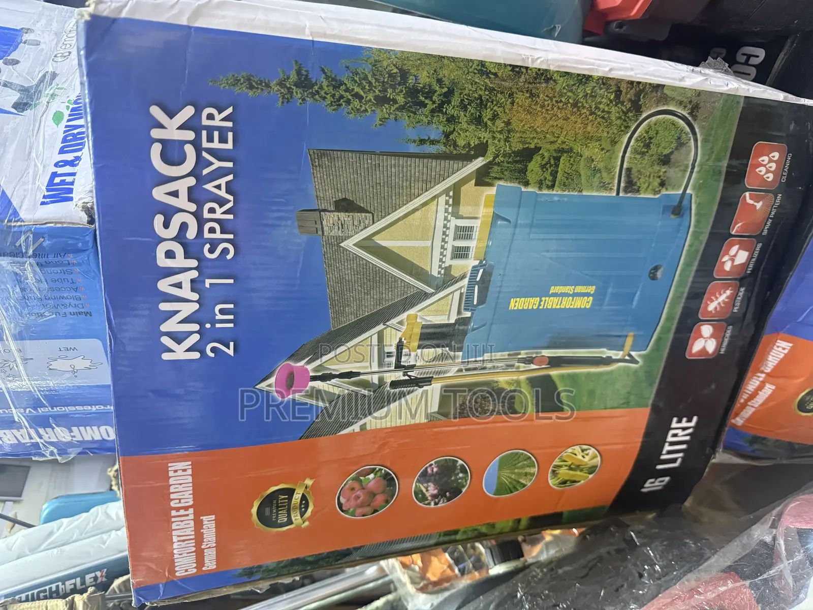 Comfortable Garden" German Standard 16-Litre Knapsack 2-in-1 Sprayer