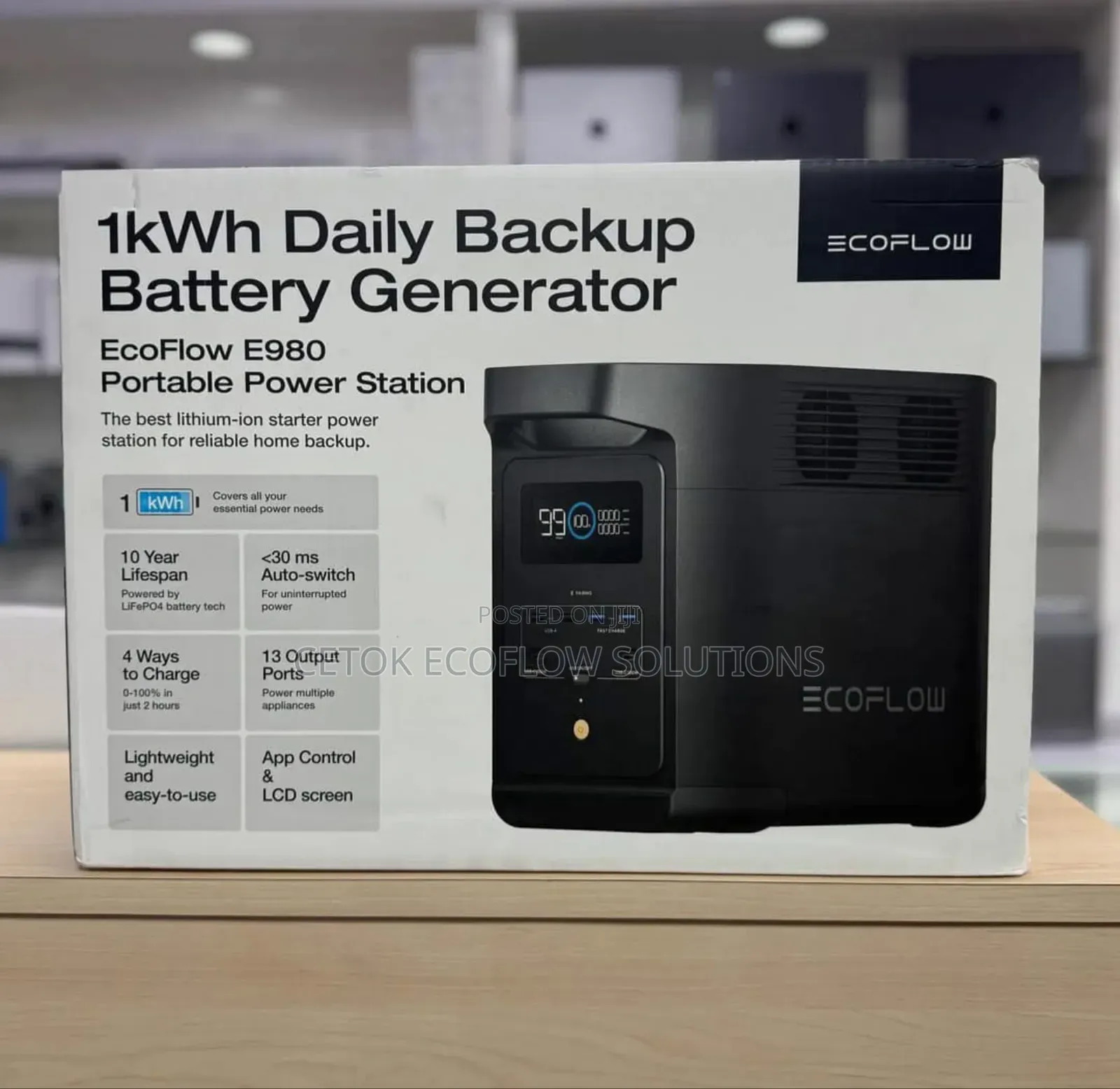 Ecoflow Delta 2 Black 1kwh Solar Power Station Genuine 5yrs Warranty