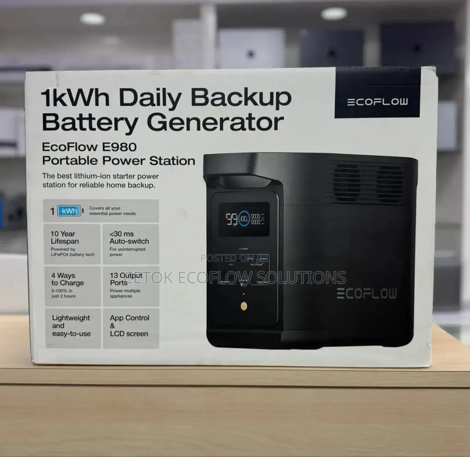 Ecoflow Delta 2 Black 1kwh Solar Power Station Genuine 5yrs Warranty