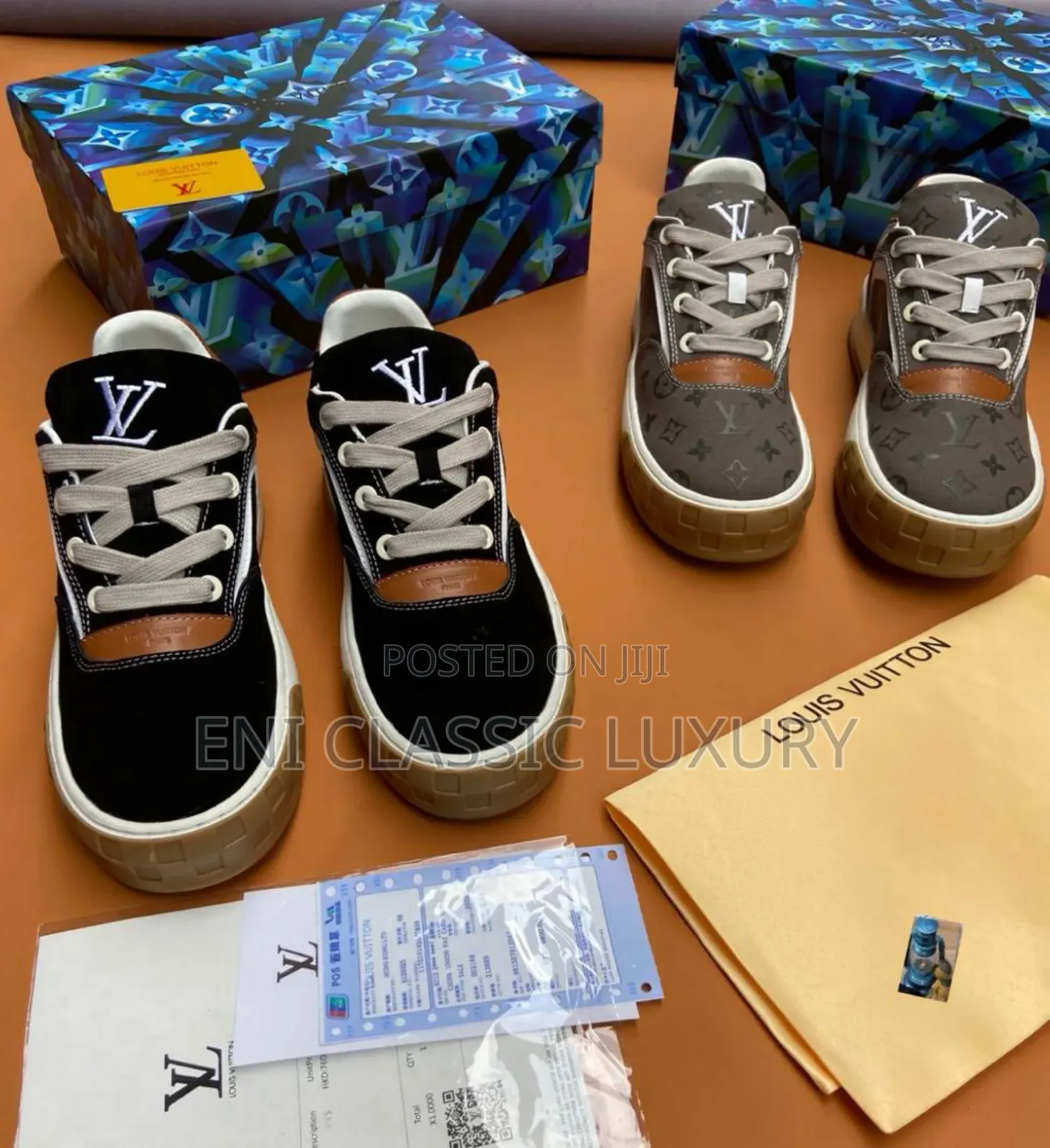 High Quality Luxury Men's Sneakers Louis Vuitton Well Banded Package
