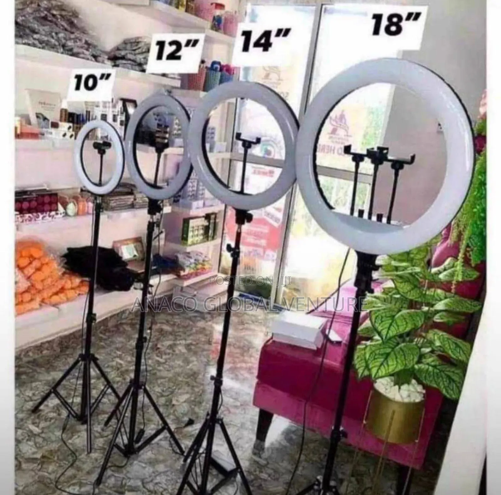 All Sizes of Ring Lights Available 3 Colours Light Each