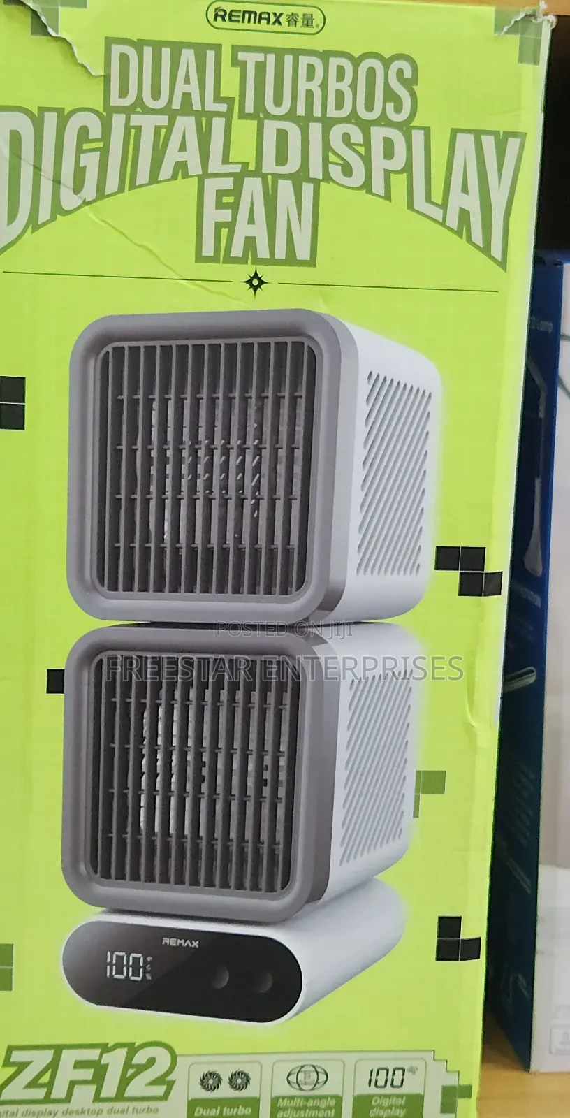 Remax Rs-Zf12 Digital Display Dual Turbo Oscillating Fan