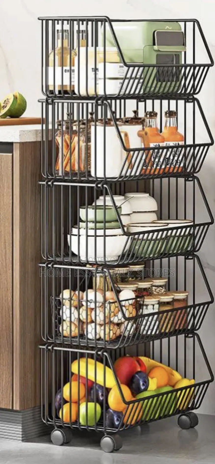 5 Tiers Fruits Basket Storage Rack